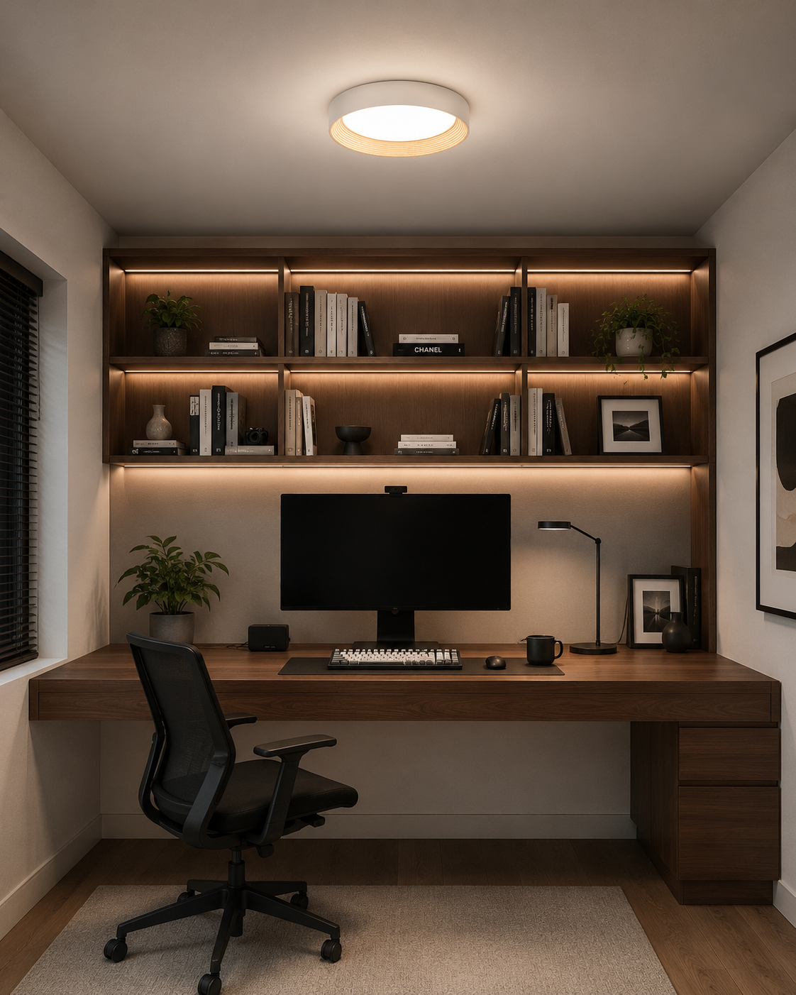 Merazzia Wooden Flush Mount