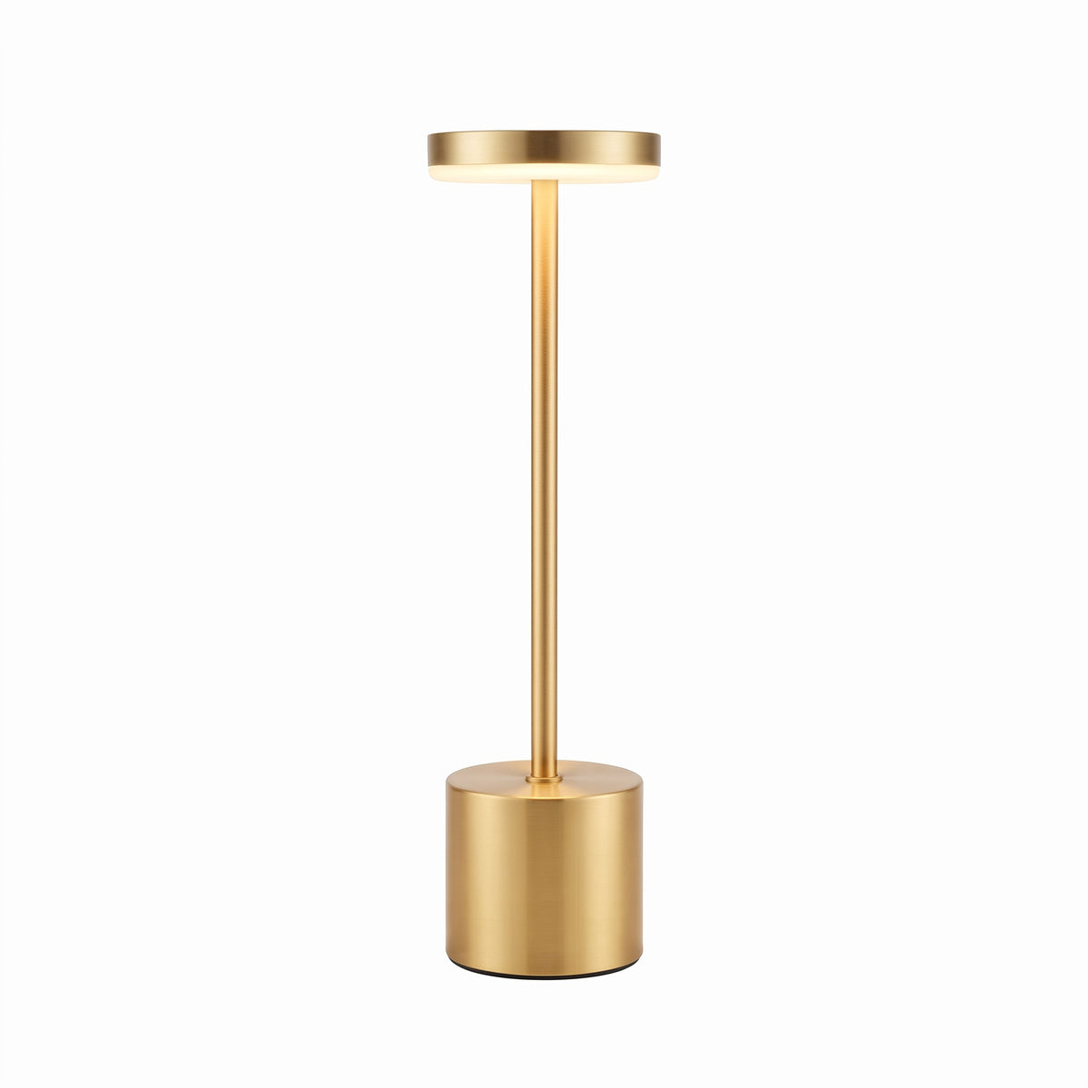 Rechargeable Bedside Lamp Cordless, Brass Touch Table Lamp for Bedroom, Dimmable Portable LED Night Light, Battery Powered, Merazzia