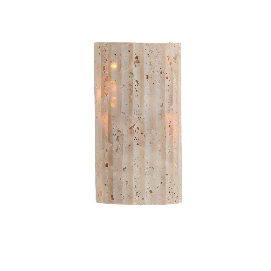 Bedside Wall Light, Natural Stone Wall Sconce with Warm LED Glow for Bedroom Reading, Integrated 6W Indoor Wall Lamp, Merazzia