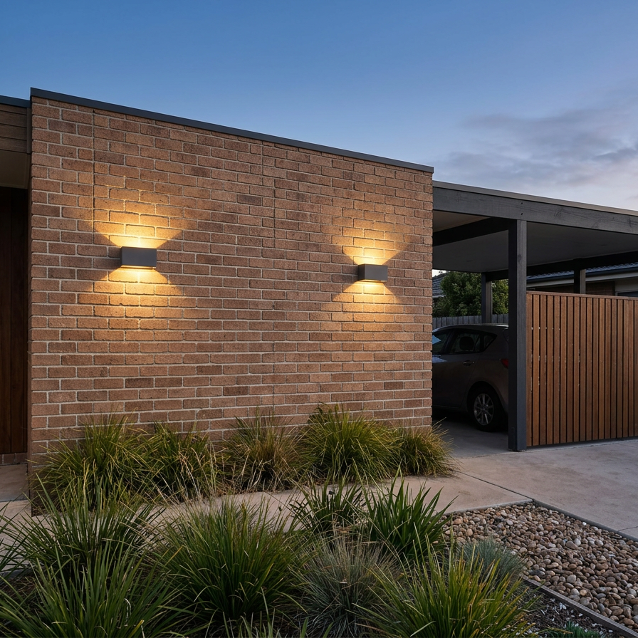 Up Down Outdoor Wall Light IP65, Waterproof Exterior Wall Sconce for Front Door and Facade, Modern LED Up and Down Light, Merazzia