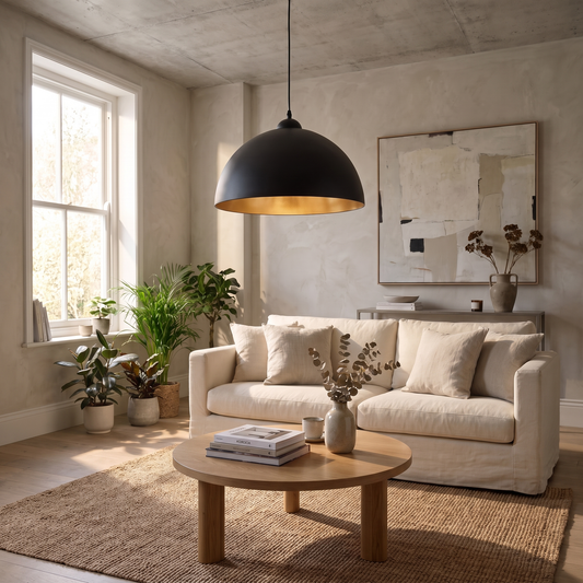 Merazzia Eclipse Pendant Light in a styled living room setting